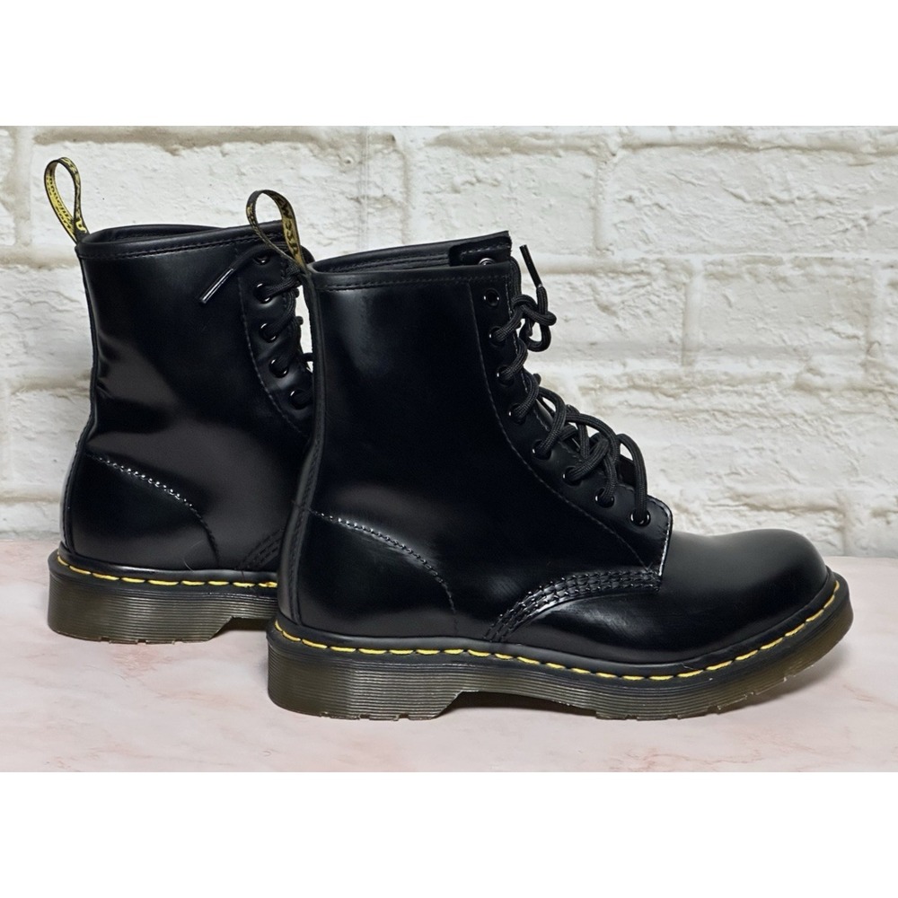 Dr. Martens Women's 1460W Original Smooth Leather Lace Up Boots - Black, Size 7 - Picture 10 of 16